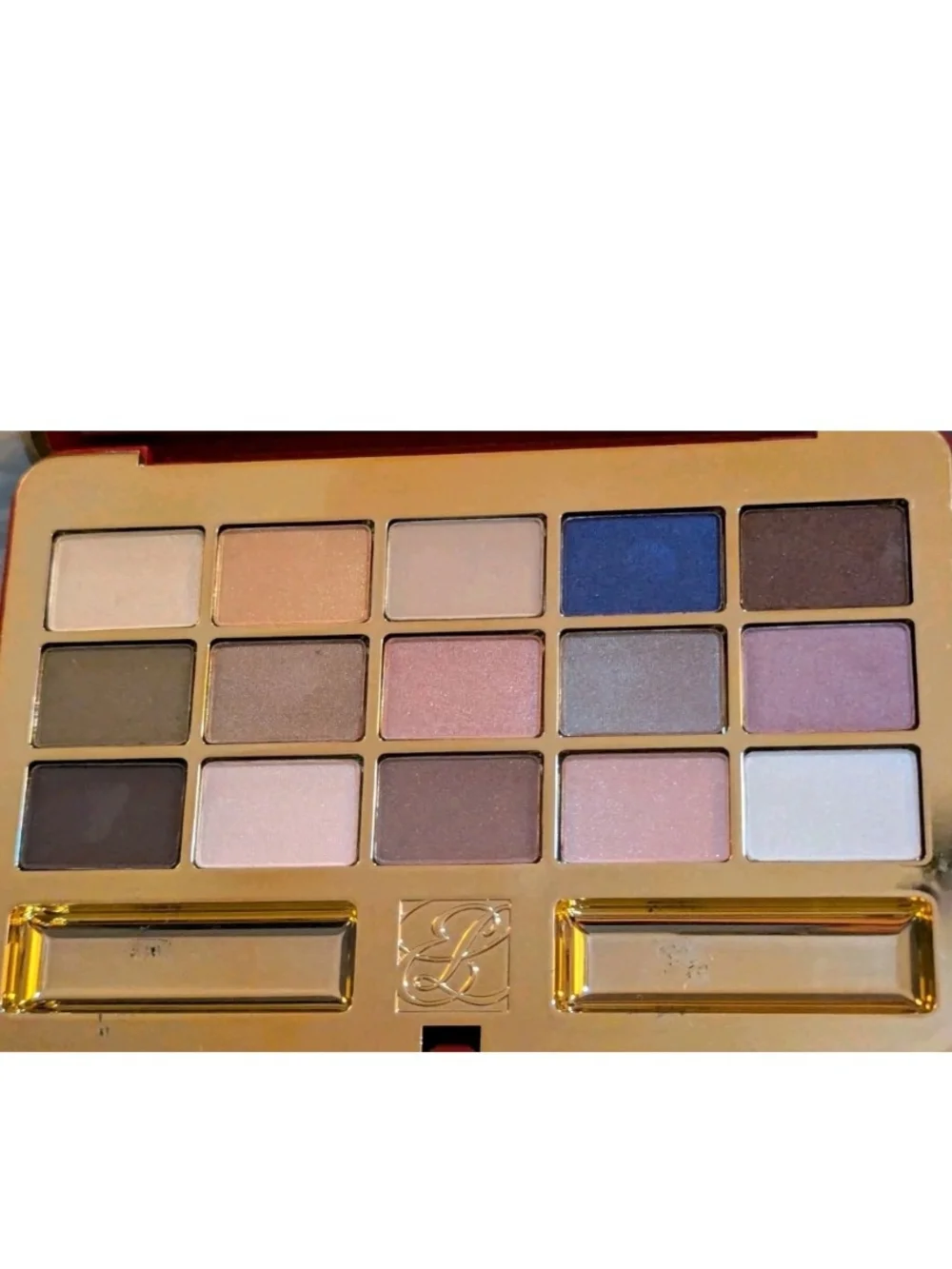 Estee Lauder Deluxe 15 Eyeshadow Palette Red Compact Amethyst Mink Discontinued